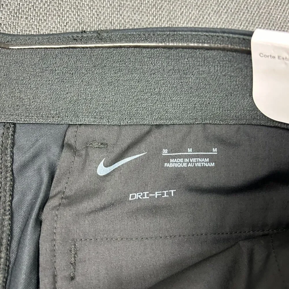 Nike Golf Pants Mens‎ Size 32x35 Medium Black Dri-FIT UV Standard Fit Chino NWT
